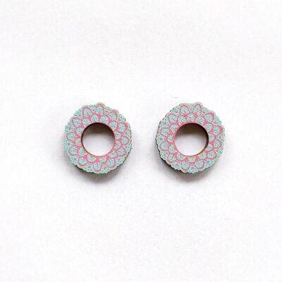 Seppele Mini Earrings - Light blue/Pink