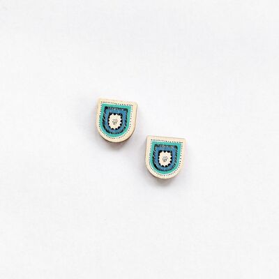 Kolo Mini Earrings - Light pink/Turquoise