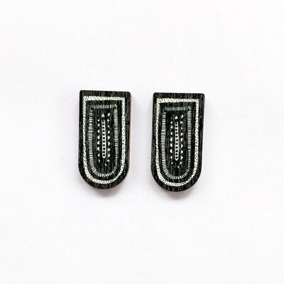 Pendientes midi Tasku - Negro/Blanco