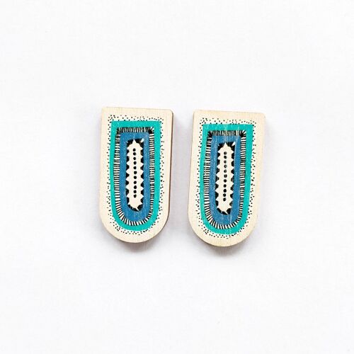 Tasku midi Earrings - Light pink/Turquoise