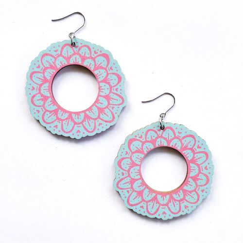 Seppele Earrings - Light blue/Pink