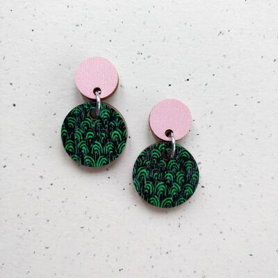 Orecchini Tilkku rosa/verde