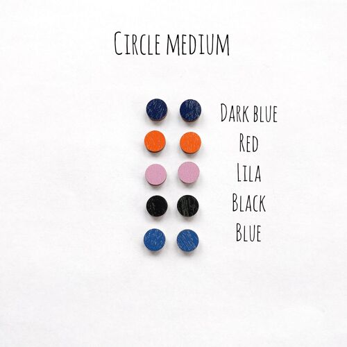 Herukka Stud Earrings - circle medium lila