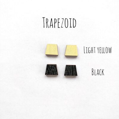 Herukka Stud Earrings - trapezoid black