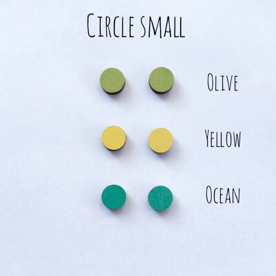 Herukka Stud Earrings - Circle small yellow