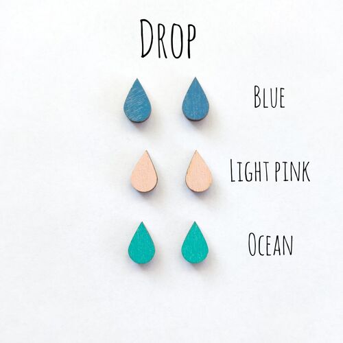 Herukka Stud Earrings - Drop blue