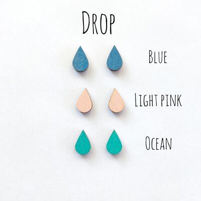 Herukka Stud Earrings - Drop blue