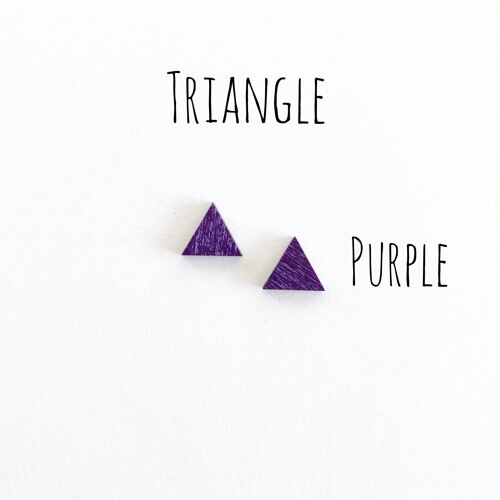 Herukka Stud Earrings - Triangle Purple
