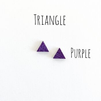 Boucles D'oreilles Tiges Herukka - Triangle Violet 1