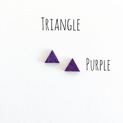Herukka Stud Earrings - Triangle Purple