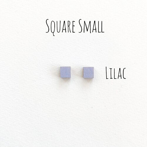 Herukka Stud Earrings - Square Small Lilac