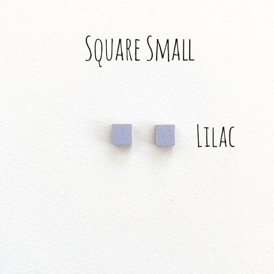 Herukka Stud Earrings - Square Small Lilac