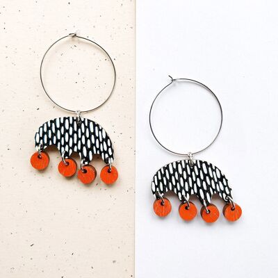 Boucles d'oreilles Kruunuvuokko Rouge