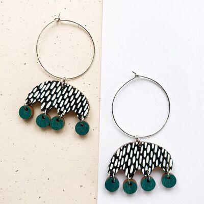 Kruunuvuokko Earrings Green