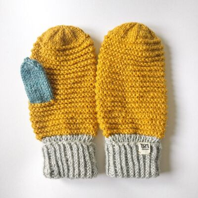 Wool mittens - S - Yellow