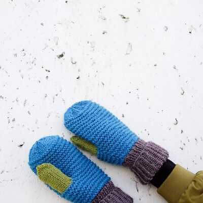 Wool mittens - M - Turquoise