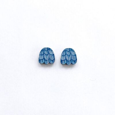 Mini orecchini Käpy - blu