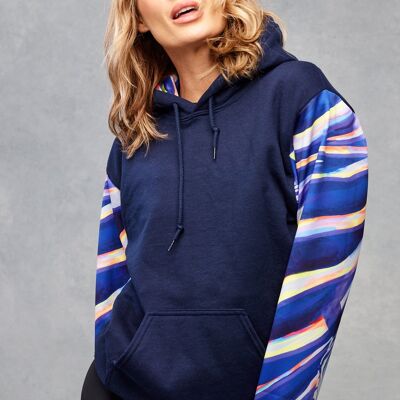 Navy Zebra Dreams Hoodie - S