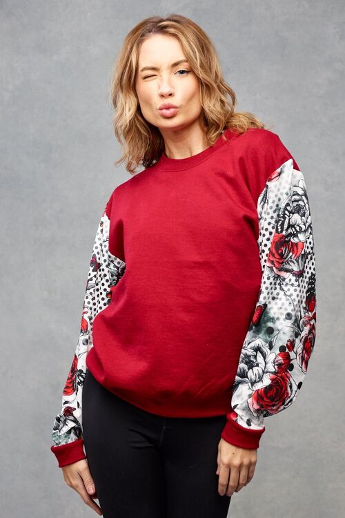 Ruby Red Rose Garden Sweatshirt - Kids Age 6/7