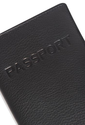 SADDLER "HARPER" Porte-passeport luxueux en cuir véritable pour femmes | Designer Travel Wallet - Parfait pour les cartes de débit de crédit Passport Mileage | Couverture de passeport pour femmes | Boîte-cadeau - Noir 5