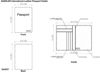 SADDLER "HARPER" Porte-passeport luxueux en cuir véritable pour femmes | Designer Travel Wallet - Parfait pour les cartes de débit de crédit Passport Mileage | Couverture de passeport pour femmes | Boîte-cadeau - Noir 6