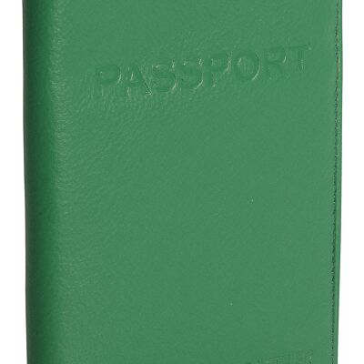 SADDLER "HARPER" Womens Luxurious Real Leather Passport Holder for Women | Designer Travel Wallet - Perfect for Passport Mileage Credit Debit Cards | Ladies Passport Cover | Gift Boxed - Green