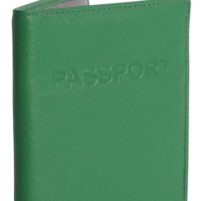 SADDLER "HARPER" Womens Luxurious Real Leather Passport Holder for Women | Designer Travel Wallet - Perfect for Passport Mileage Credit Debit Cards | Ladies Passport Cover | Gift Boxed - Green