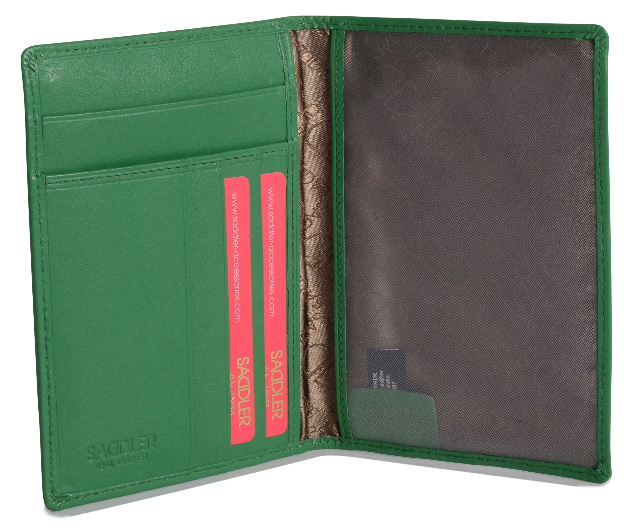 Buy wholesale SADDLER HARPER Womens Luxurious Real Leather Passport Holder for Women Designer Travel Wallet Perfect for Passport Mileage Credit Debit Cards Ladies Passport Cover Gift Boxed Green