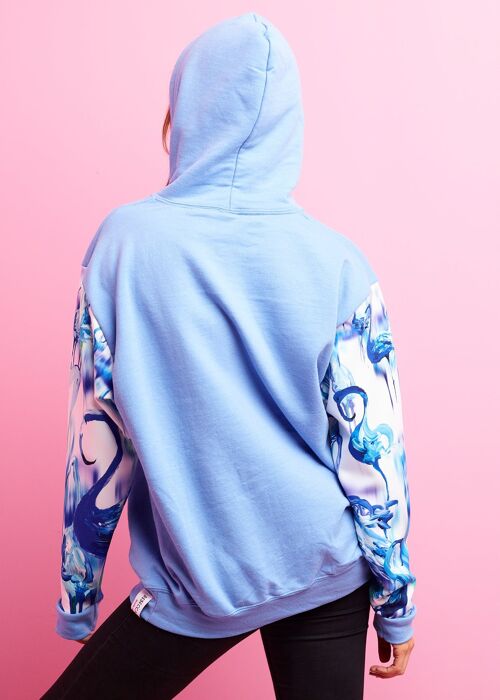 True Blue, Blue Flamingo Hoodie - M