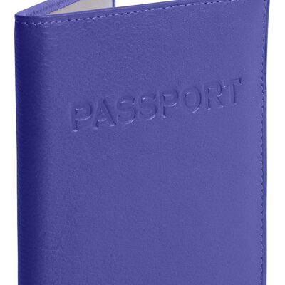 SADDLER "HARPER" Womens Luxurious Real Leather Passport Holder for Women | Designer Travel Wallet - Perfect for Passport Mileage Credit Debit Cards | Ladies Passport Cover | Gift Boxed - Purple