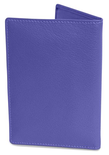 SADDLER "HARPER" Porte-passeport luxueux en cuir véritable pour femmes | Designer Travel Wallet - Parfait pour les cartes de débit de crédit Passport Mileage | Couverture de passeport pour femmes | Coffret cadeau - Violet 4