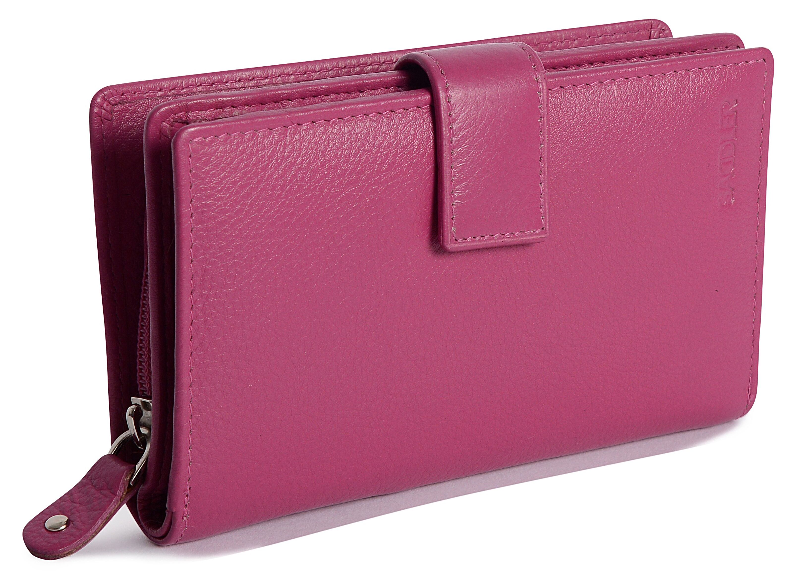 Patent Leather Zipper Wallet Purse Cards Cellphone holder Clutch Bag,  Magenta : : Clothing, Shoes & Accessories