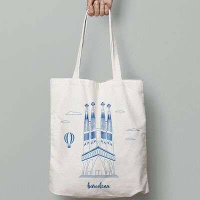 Barcelonagram - Tote bag Sagrada Bleu