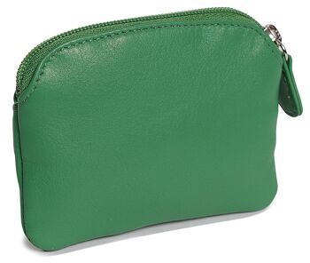 SADDLER "MOLY" Porte-monnaie luxueux en cuir véritable pour femmes | Pochette à langer Designer Ladies avec porte-clés | Coffret cadeau - Vert 4