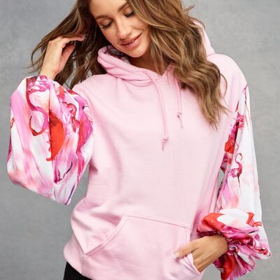 Candy Pink Flamingo Fancy Hoodie - S