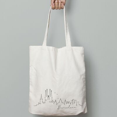 Barcelonagram - Bolso de mano skyline negro