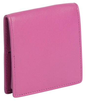 SADDLER "POPPY" Mini porte-monnaie luxueux en cuir véritable pour femmes | Pochette à langer Designer Ladies | Coffret cadeau - Magenta 5