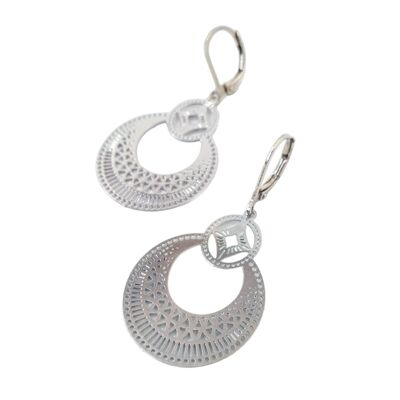 Boucles d'oreilles Bohème plaqué argent