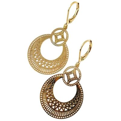 Bohemian gold plated earrings