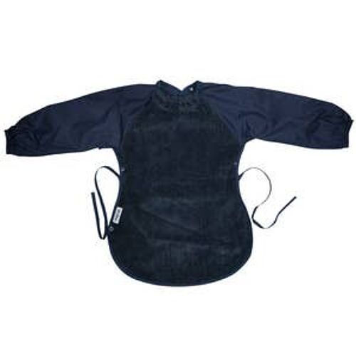 Navy Towel Messy Eater Bib