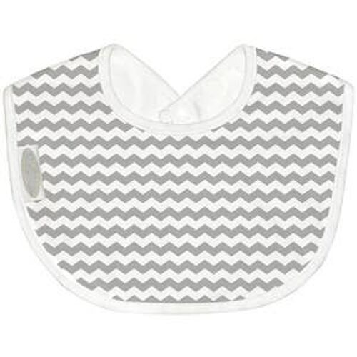 Grey Chevron Jersey Biblet