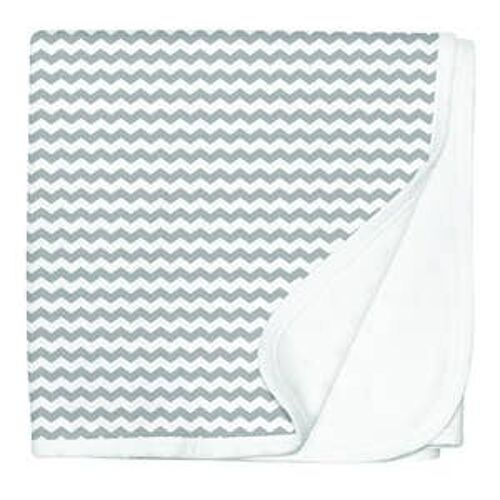 Grey Chevron Jersey Blanket