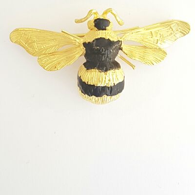 Bumblebee brooch hand made from Sterling Silver