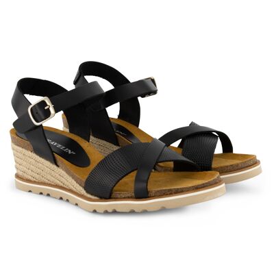 Travelin' Mabella Sandal Lady Black Black