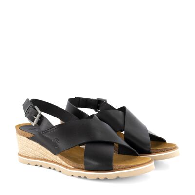 Travelin' Cambrils Sandal Lady Black