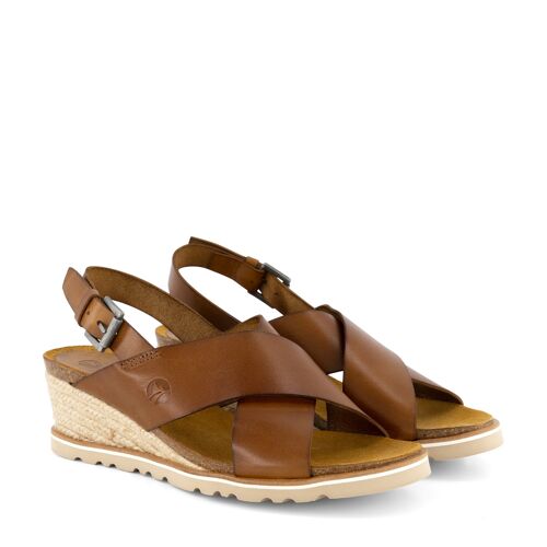 Travelin' Cambrils Sandal Lady Cognac