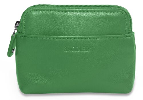 SADDLER "PIA" Womens Luxurious Leather Zip Top Card and Coin Key Purse | RFID Protection | Gift Boxed - Green