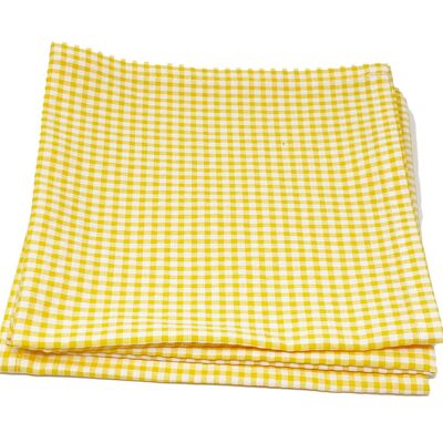 Serviette de table petit vichy jaune - Sun - Lot de 2