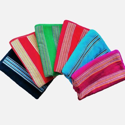 Pack de 6 serviettes à rayures Milonga - Taille L