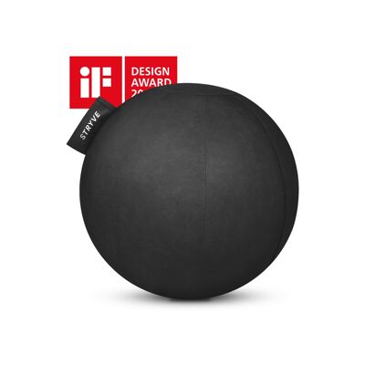 Active Ball - Leather Fabric - All Black 65cm